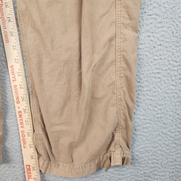 American Eagle Pants Jean Women 6 6L Tan Baggy Jogger Wide Leg Cargo Utility AEO - Picture 7 of 12